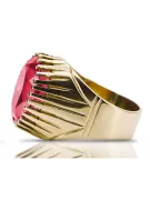 Žiedas Rubinas 14k geltono aukso Vintage vrc048y